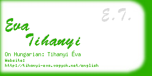 eva tihanyi business card